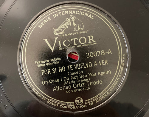 Alfonso Ortiz Tirado — Te quiero dijiste / Por si no te vuelvo a ver — etiqueta del disco 30078 — foto 07