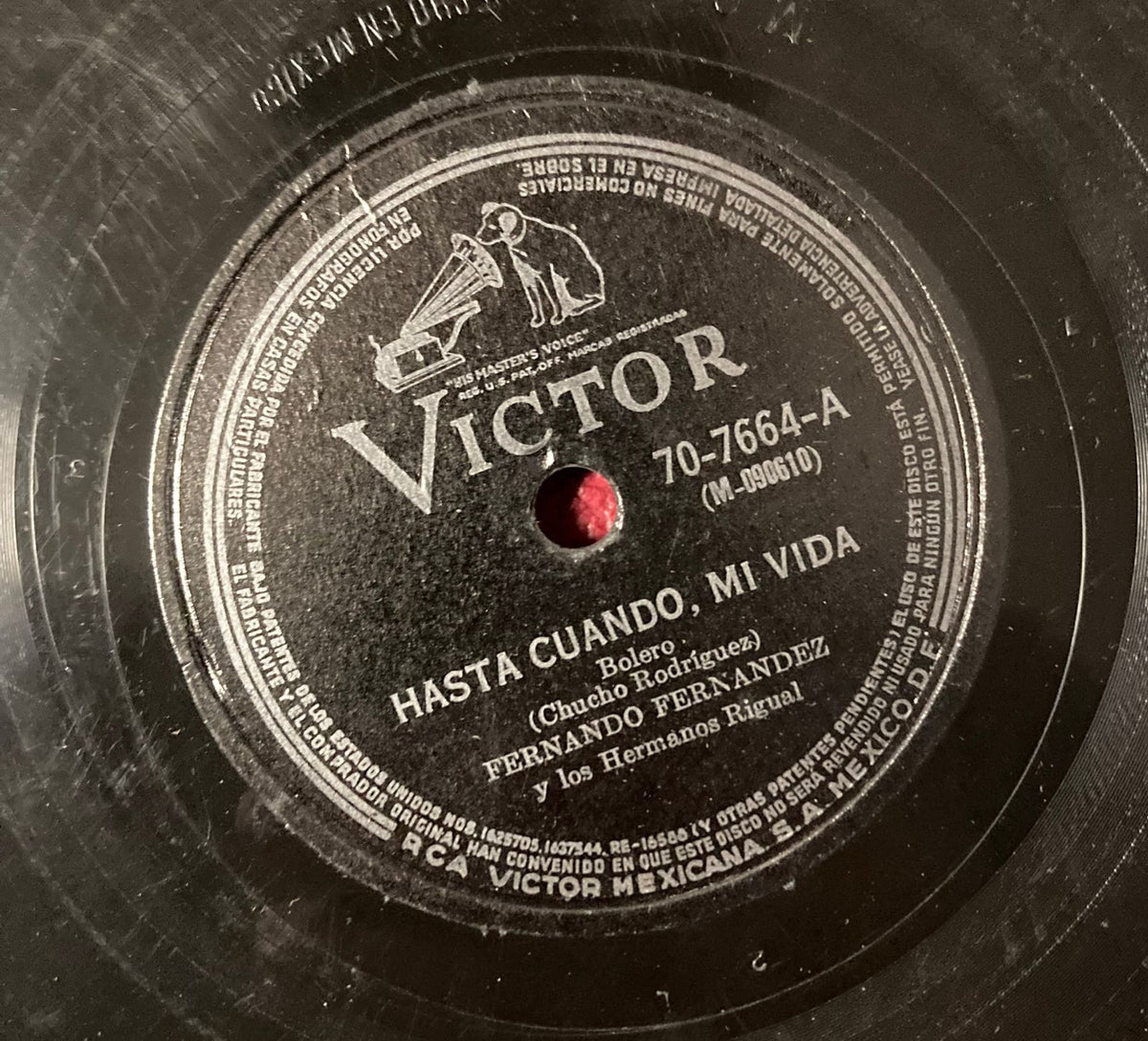 Fernando Fernández — Qué te parece / Hasta cuándo, mi vida — etiqueta del disco 70-7664 — foto 25