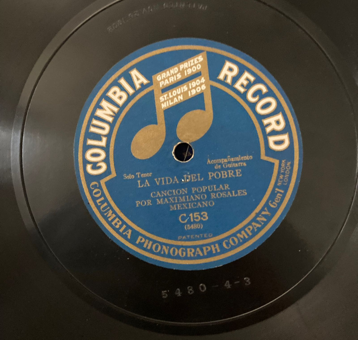 Maximiano Rosales — La vida del pobre — etiqueta del disco C153 — foto 13